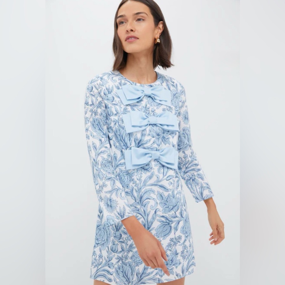 TUCKERNUCK // HYACINTH HOUSE Blue Chintz Clarice Bows Dress